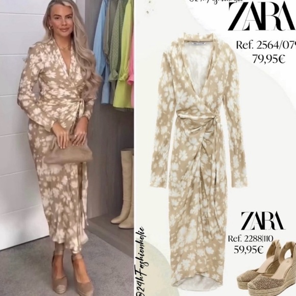 Zara BLOGGERS FAVORITE wrap dress - Picture 7 of 13